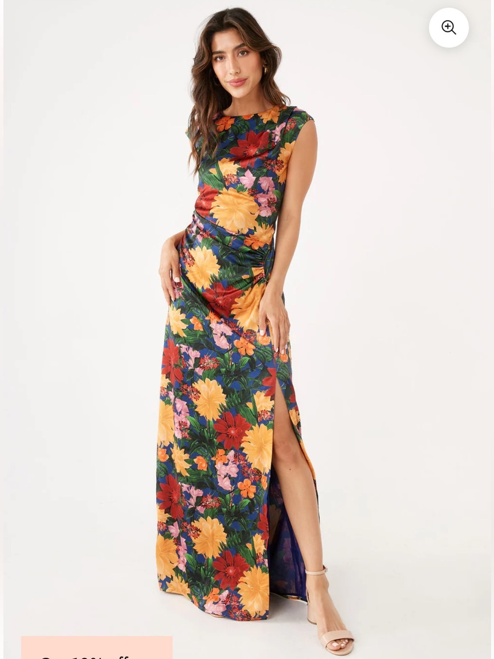 NWT ABBEY GLASS Stefanie Dress Full Bloom Satin